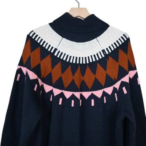 Free Assembly Women's XXL Fair Isle Sweater Mini Dress - Picture 5 of 11